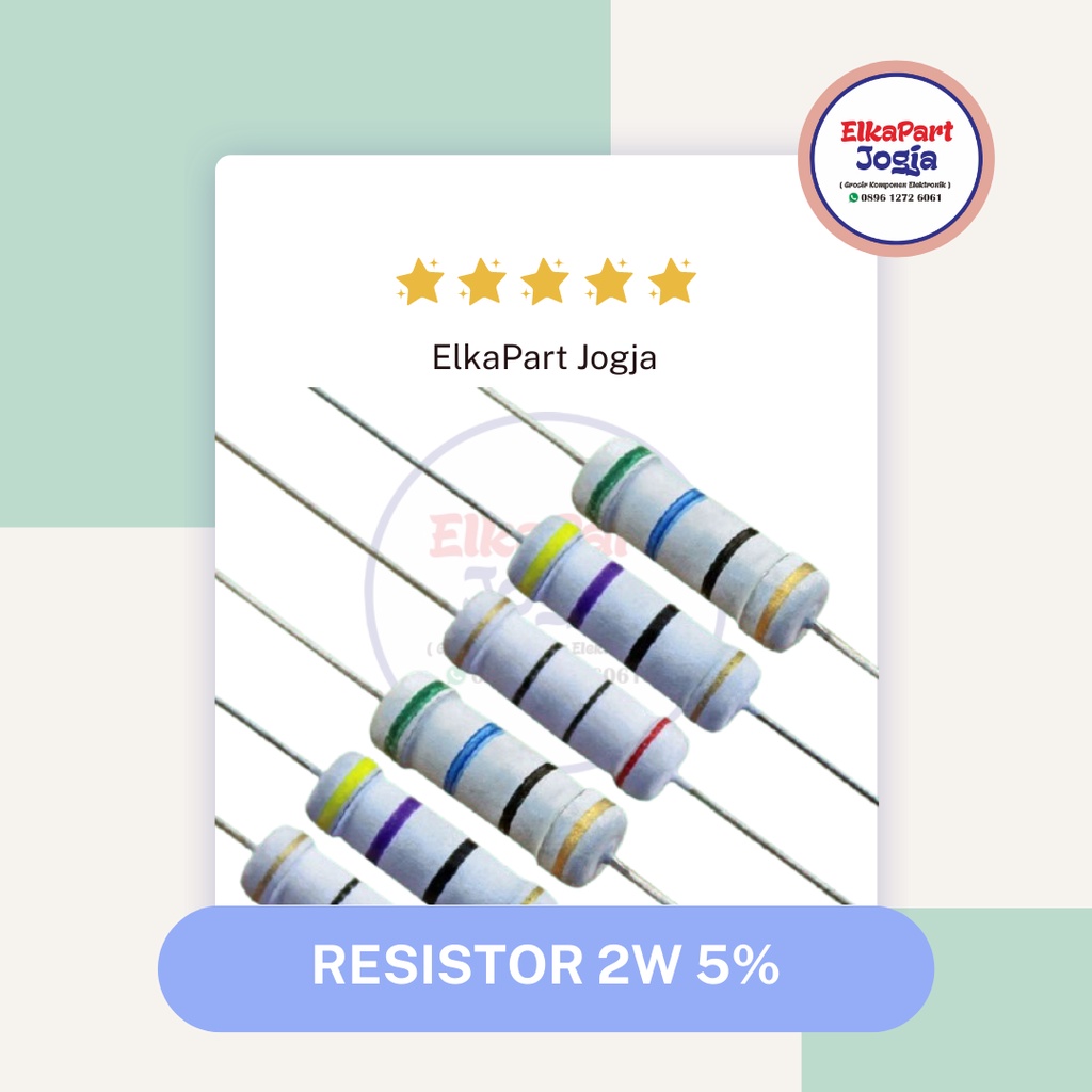 RESISTOR 2W 5% 1.2K โอห์ม 2K โอห์ม 2.3K โอห์ม 2.7K โอห์ม 3.3K Ohm Resistor ฟิล์มโลหะ 1K2 โอห์ม 2K3 โ