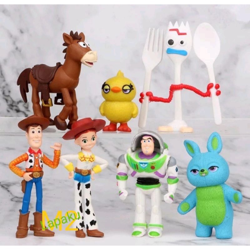 Toy Story Figure 4 Set 7 ชิ้น/ของเล่นเค้ก Topper