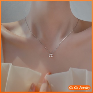 Cocojewelry สร้อยคอโซ่ จี้ไข่มุก เชอร์รี่ แฟชั่นเกาหลี