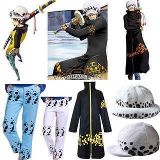 ชุดคอสเพลย์ เสื้อคลุม กางเกง หมวก เครื่องแต่งกายคอสเพลย์ อนิเมะ Trafalgar Law สําหรับปาร์ตี้ฮาโลวีน