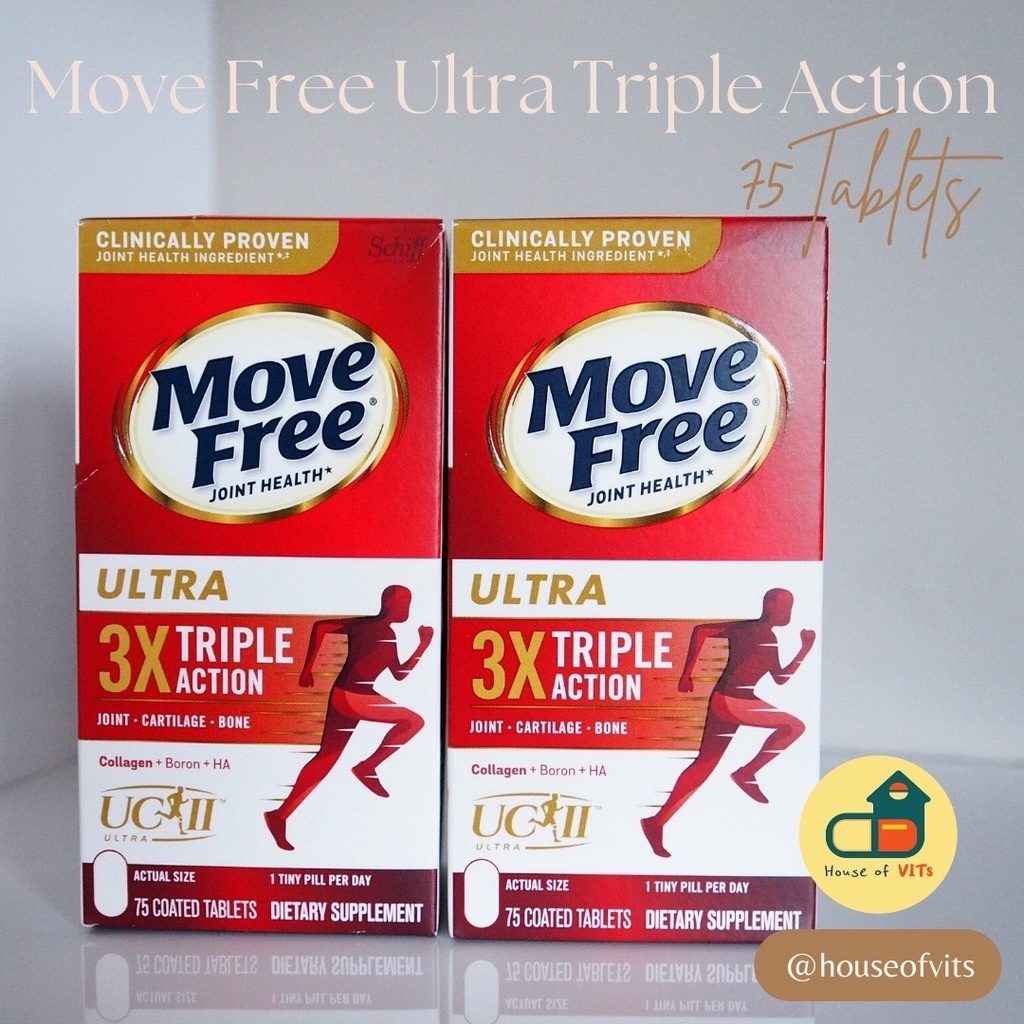 Exp 10/24 Movefree มูฟฟรี Ultra Triple Action 75 เม็ด ของแท้ พร้อมส่งที่ไทย