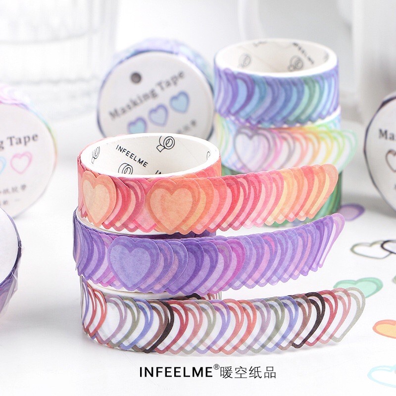 <พร้อมส่ง> Infeel Me สติ๊กเกอร์ ลายหัวใจ V.1 สติ๊กเกอร์ตกแต่ง, เครื่องเขียน, เทปวาชิ