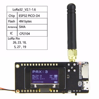 Lora32 V2.1 โมดูล ESP32 0.96 นิ้ว SMA IP5306