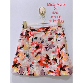 กระโปรงสั้น กระโปรงผ้าพิมพ์ลายดอก MISTY MYNX SIZE XS