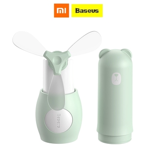 Xiaomi Baseus bear พัดลมพับแบบพกพาพัดลมมินิ USB พัดลมพับแบบพกพา 2000 MAh 2 in 1 พัดลมมือถือสองความเร็ว