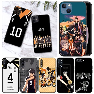 เคสโทรศัพท์มือถือนิ่ม พิมพ์ลาย Haikyuu สีดํา สําหรับ Samsung A31 A41 A51 A71 A81 A72 4G