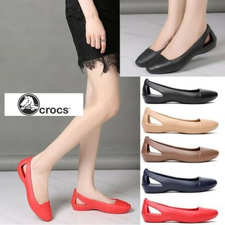 รองเท้าแตะ crocs ส้นเตี้ย สําหรับผู้หญิง