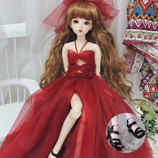 Yelolis ชุดเดรสเจ้าหญิงน่ารัก 3 จุด 60 ซม. สําหรับตุ๊กตา BJD Katie Win-Dress