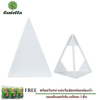 แขนรับชั้นเหล็กสามเหลี่ยม สีขาว ฟรี สก๊อตช์-ไบรต์® ใยขัดพร้อมฟองน้ำล้างจาน 3 ชิ้น