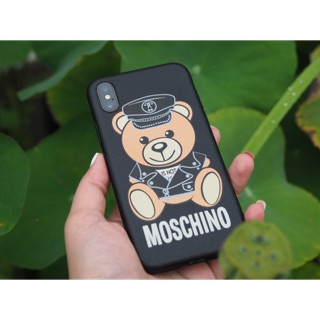 เคสไอโฟน เคสโทรศัพท์มือถือ Moschino Signature Bear เคสลายหมี สีดำ