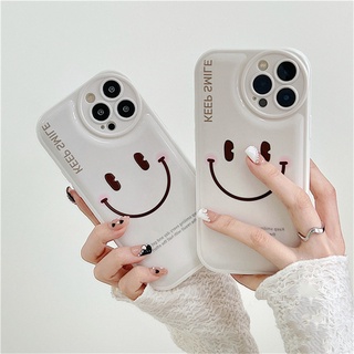 เคสโทรศัพท์มือถือ สีรุ้ง สำหรับ Smiling face Casing Compatible For iPhone 13 12 11 Pro Max SE 2020 Xr X Xs Max iPhone 7 8 6 6s Plus Smile Silicone Soft Phone Case Lens all-inclusive Anti-fall Protective Cover