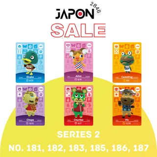 Animal Crossing Amiibo cards Series 2 No.181, 182, 183, 185, 186, 187