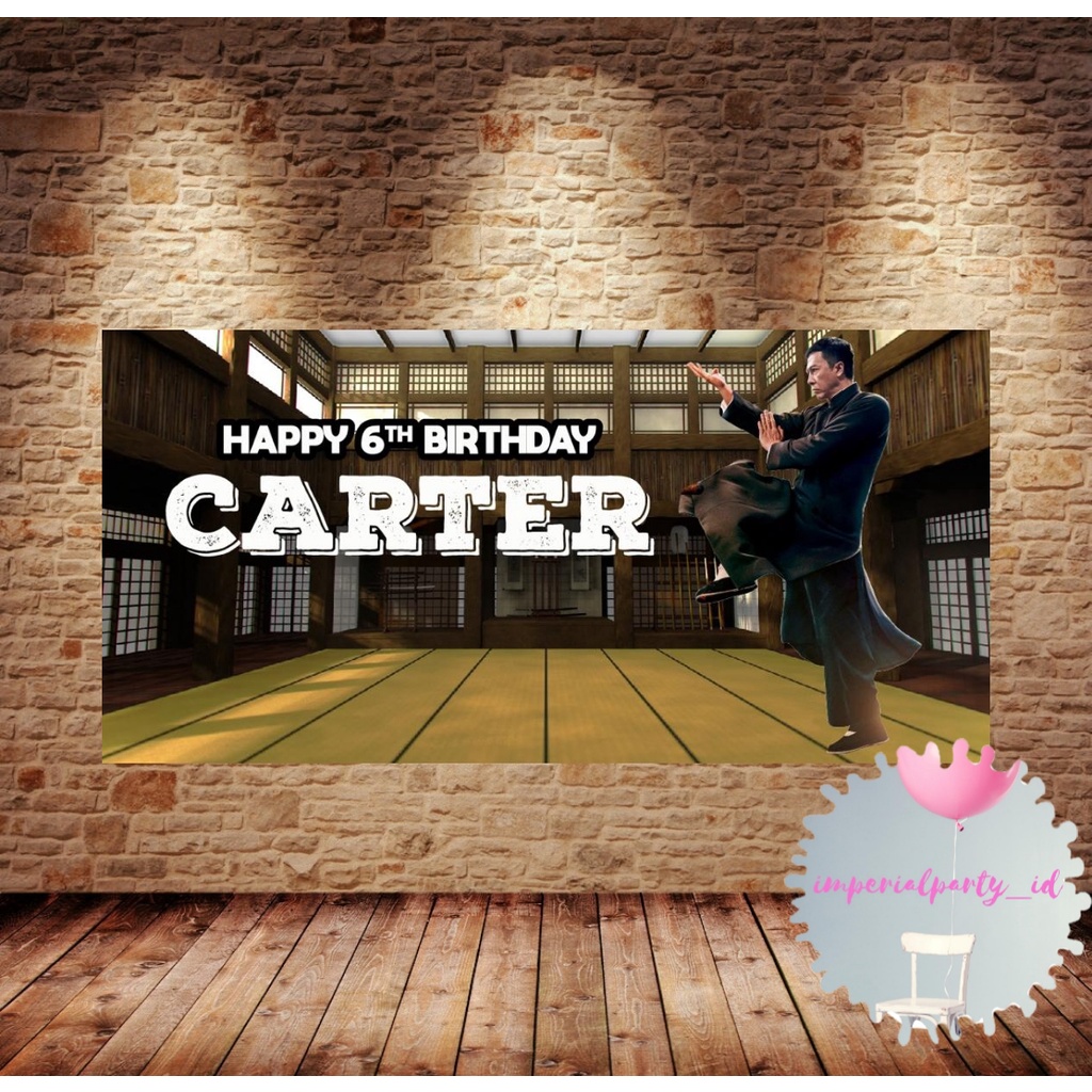 แบนเนอร์ฉากหลังสุขสันต์วันเกิดที่กําหนดเอง Ipman Ip Man แบนเนอร์วันเกิด