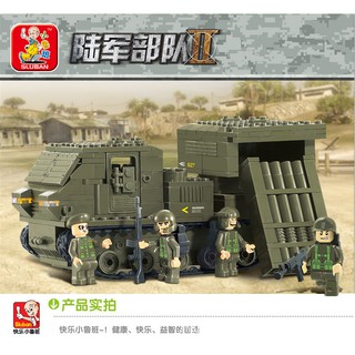 ProudNada Toys ของเล่นเด็ก ตัวต่อ รถ ทหาร Sluban ARMY 314 PCS B0303