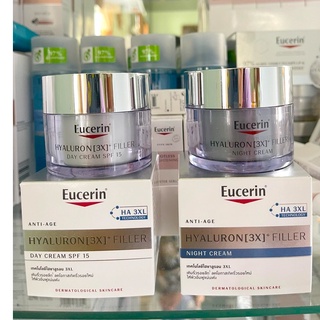 Eucerin HYALURON [3X]+ FILLER NIGHT AND DAY CREAM 50 ML ลดเลือนริ้วรอยแห่งวัย