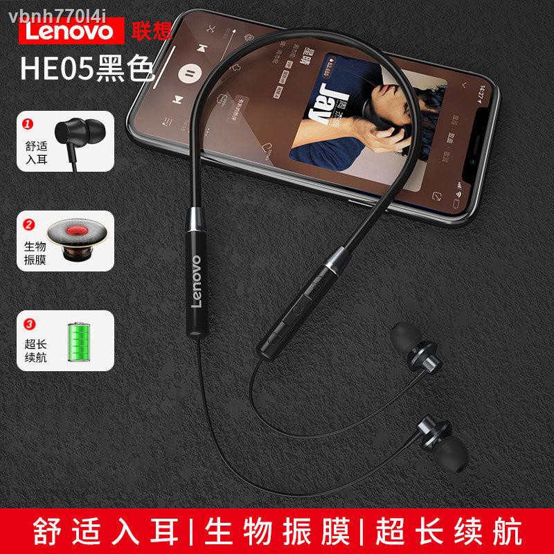 Lenovo HE06 หูฟังบลูทู ธ ไร้สายคอห้อยคอกีฬาวิ่งหัวสวมหูสองข้างแอปเปิ้ล ...
