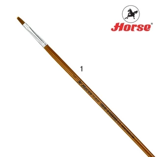 HORSE ตราม้า พู่กันสีอะครีลิคชนิดแบน H-806 เบอร์ 1 - 24 จำนวน 1อัน