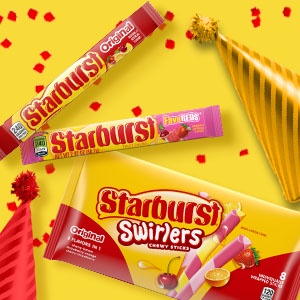 Starburst Chewy Candy: FaveREDS, Original, Swirlers, Original Mini ขนม usa