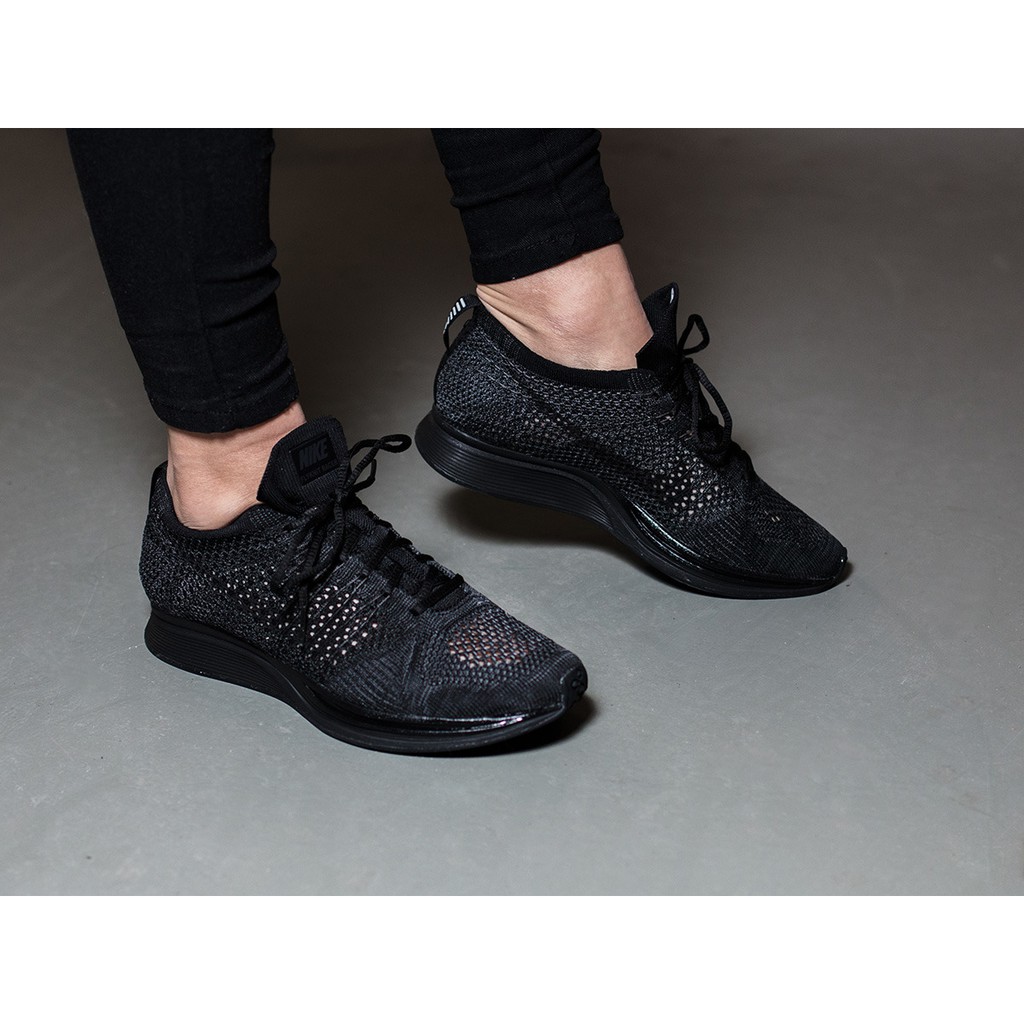 nike flyknit racer triple black