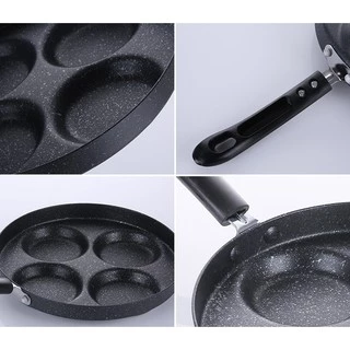 กระทะทอดไข่ กระทะหลุมทอดไข่4หลุม ทำอาหารเช้า Non-Stick ทำอาหารได้หลากหลาย ---สินค้ามีพร้อมส่ง—
