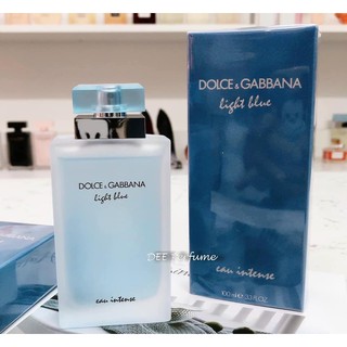 D&amp;G Dolce &amp; Gabbana Light Blue eau Intense Women EDP 100ml. น้ำหอมแท้100%