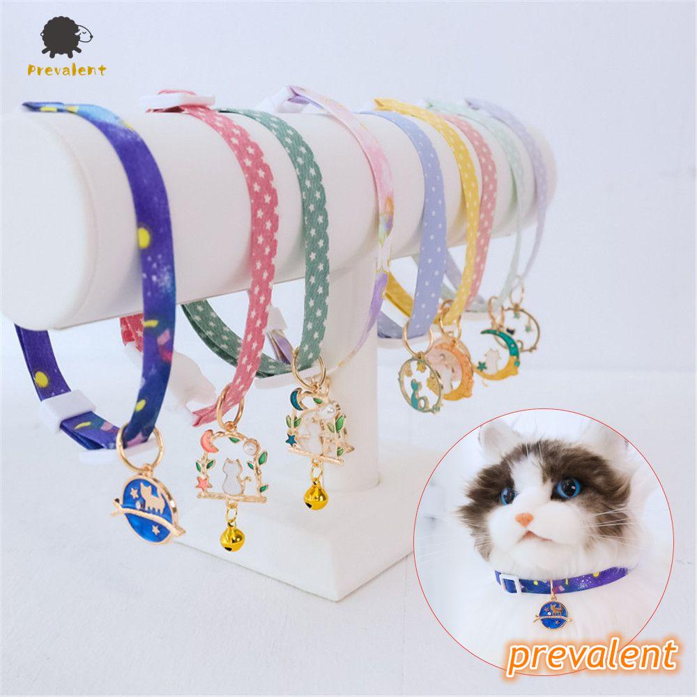 PREVALENT Adjustable Cat Collars Buckle Cat Pendant Dog Collar Cute Pet
