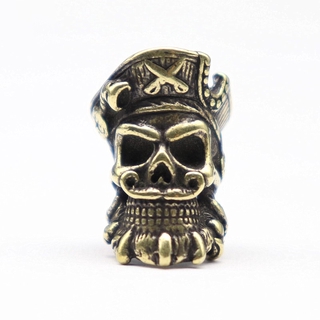 CNEDC Brass Bearded Pirate Skull Knife Beads Umbrella Rope Beads DIY Pendant Personality Accessories
