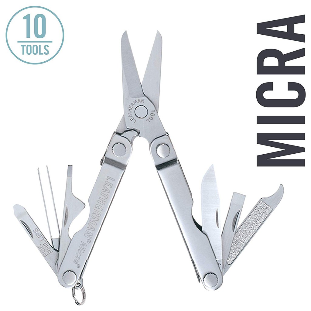 ชุดเครื่องมืออเนกประสงค์ LEATHERMAN - Micra Keychain Multitool Spring-Action Scissors Grooming Tools