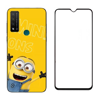 Despicable Me 3 เคส (MINIONS) TCL 20R 5G เคสฟิล์มกระจกนิรภัย สําหรับ TCL 20R 5G 6.5 นิ้ว