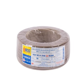 สายไฟ THW สายไฟ THW 60227IEC01 BCC 1x2.5SQ.MM 100 ม. สีเทา สายไฟ งานระบบไฟฟ้า ELECTRIC WIRE THW BCC 60227IEC01 1X2.5SQ.M