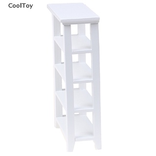 &lt; Cooltoy &gt; โมเดลเฟอร์นิเจอร์ไม้จิ๋ว สีขาว สําหรับตกแต่งบ้านตุ๊กตา 1/12