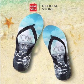 MINISO รองเท้าแตะ รองเท้าผู้หญิง รองเท้าแตะผู้หญิง รองเท้าแตะแบบหนีบ Summer Style Womens Flip Flops