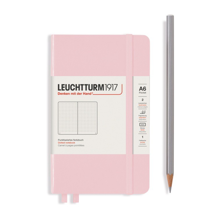 Leuchtturm1917 دفتر بغلاف صلب — وردي Powder