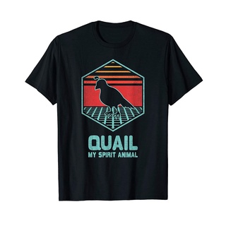 เสื้อยืด พิมพ์ลายคลื่น Quail My Spirit Animal สไตล์วินเทจ ยุค 80 1สามารถปรับแต่งได้