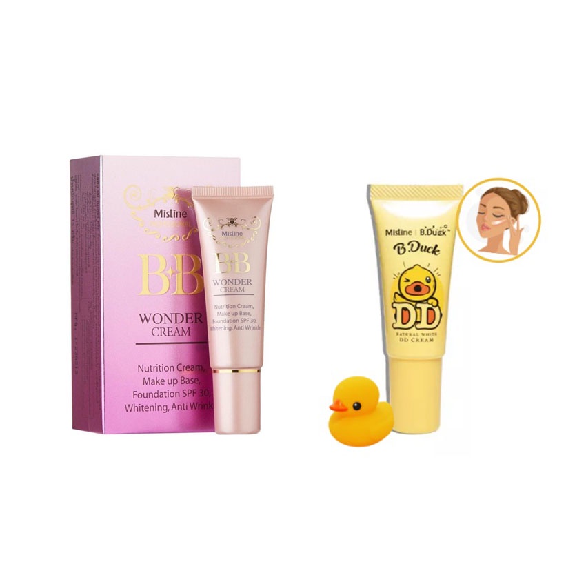 Mistine BB Wonder Cream SPF30 7.5g หรือ mistine b.duck natural white dd cream 7.5g มิสทีน บีบี วันเด