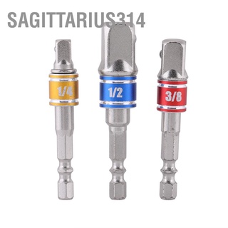 Sagittarius314 อะแดปเตอร์ขยายไขควง ก้านหกเหลี่ยม 1/4 นิ้ว 3 ชิ้น