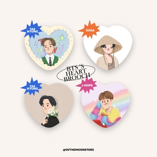 BTSs HEARTBROOCH - เข็มกลัดหัวใจบังทัน BTS