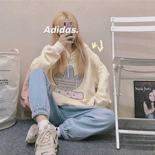 🏀เสื้อฮู้ดแขนยาว Adidas แนว Sport Girl สีพาสเทลน่ารักๆ พร้อมส่ง!!🏀