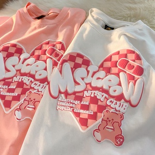 (เหลือ 0.- ใส่โค้ด  INC1FFL) Know youเสื้อยืดแขนสั้น ลายหัวใจน่ารักสไตล์เกาหลี