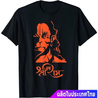 เสื้อยืดเปล่าhotประเทศไทย หนุมาน พระพุทธเจ้า เทพเจ้าลิง Hanuman Hindu God Jai Shri Ram T-Shirt คอกลม แฟชั่น  ผ้าฝ้ายแท้