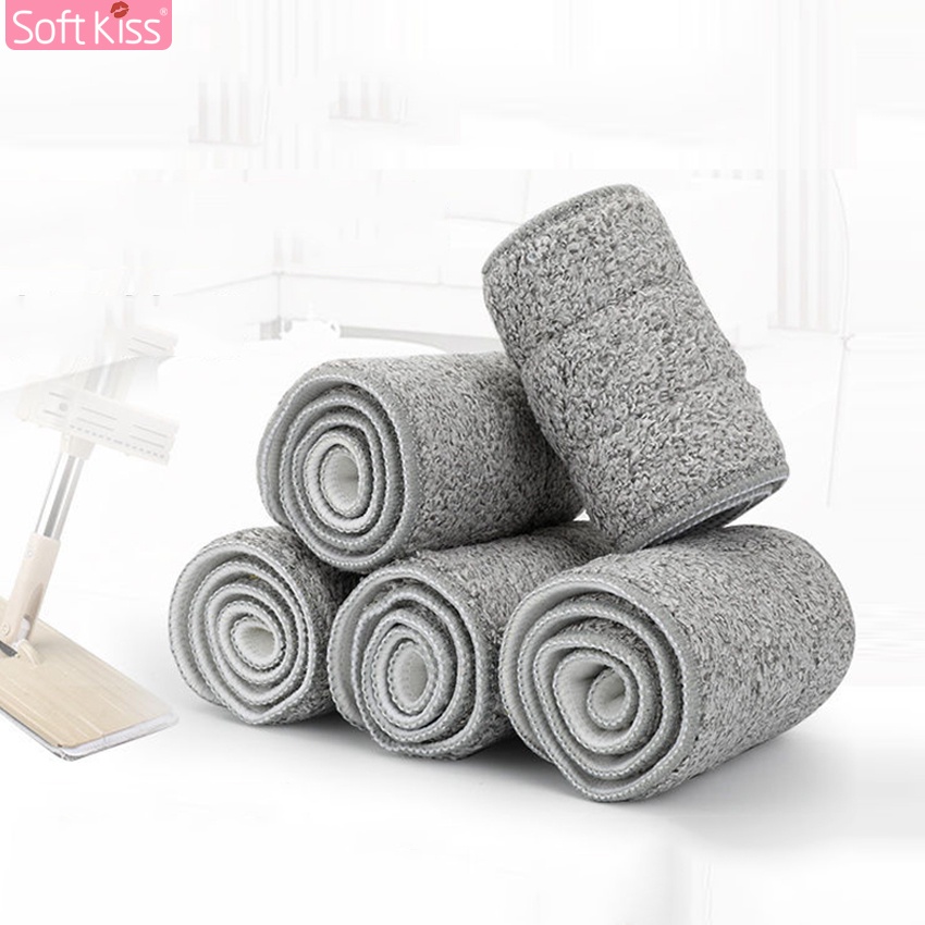 Softkiss ผ้าถูพื้นไมโครไฟเบอร์ ผ้าม็อบ ผ้าไม้ม๊อบ