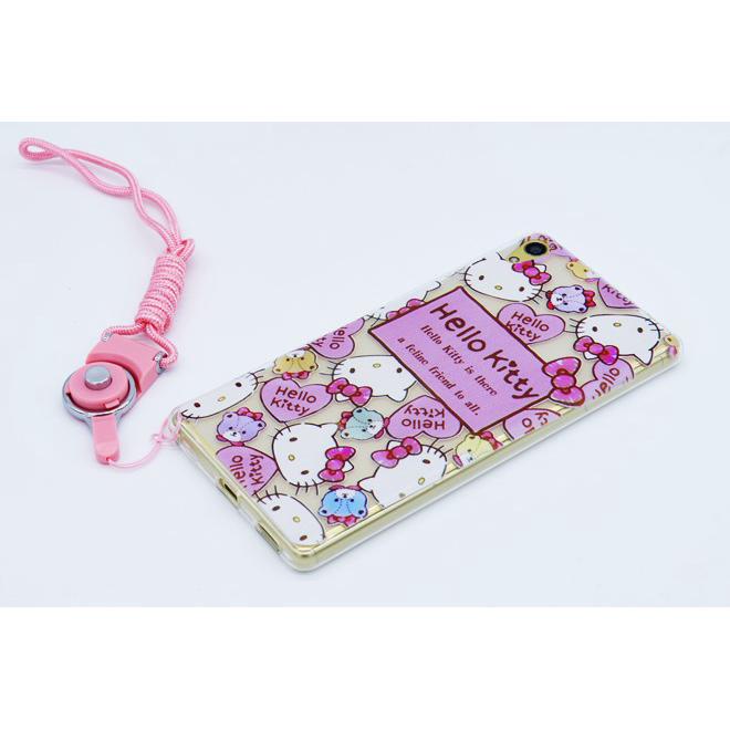 เคส สำหรับ Sony Xperia Hello Kitty TPU Case with lanyard