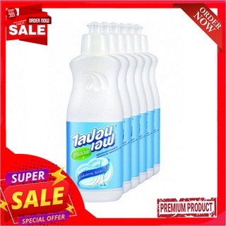 ไลปอนเอฟ น้ำยาล้างจาน สูตรอนามัย 500 มล. x 6 ขวดLipon F Dishwashing Liquid 500 ml x 6 bottles