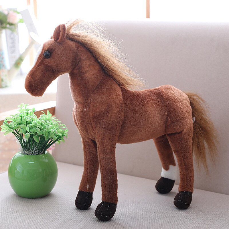 น่ารักจำลองขนาดใหญ่ Sweaty Horse ตุ๊กตา Plush ของเล่นตุ๊กตา Pony Doll ของขวัญวันเกิด