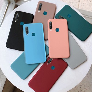 เคสโทรศัพท์ ซิลิโคน แบบนิ่ม สีพื้น สําหรับ vivo y 11 y 12 y 17 y 15 20 y 19 y 95 y 93 y 91 i y 957 Y11 2019