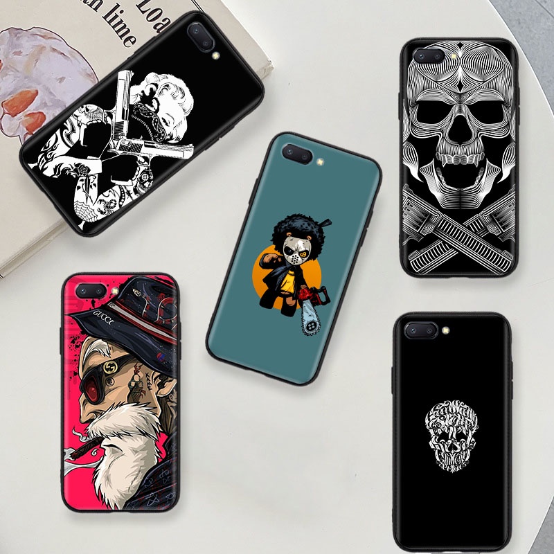 สีดํานุ่มป้องกันกรณีใช้งานร่วมกับ Realme 9I V11 2 8I C30 X2 7 V11S 8 XT C31 Pro NCB-66 Gangsta