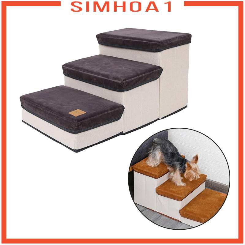 SIMHOA1 Small Dog Cats Pet Stairs 3-Step for Pet Cat Dog Puppy Climbing ...