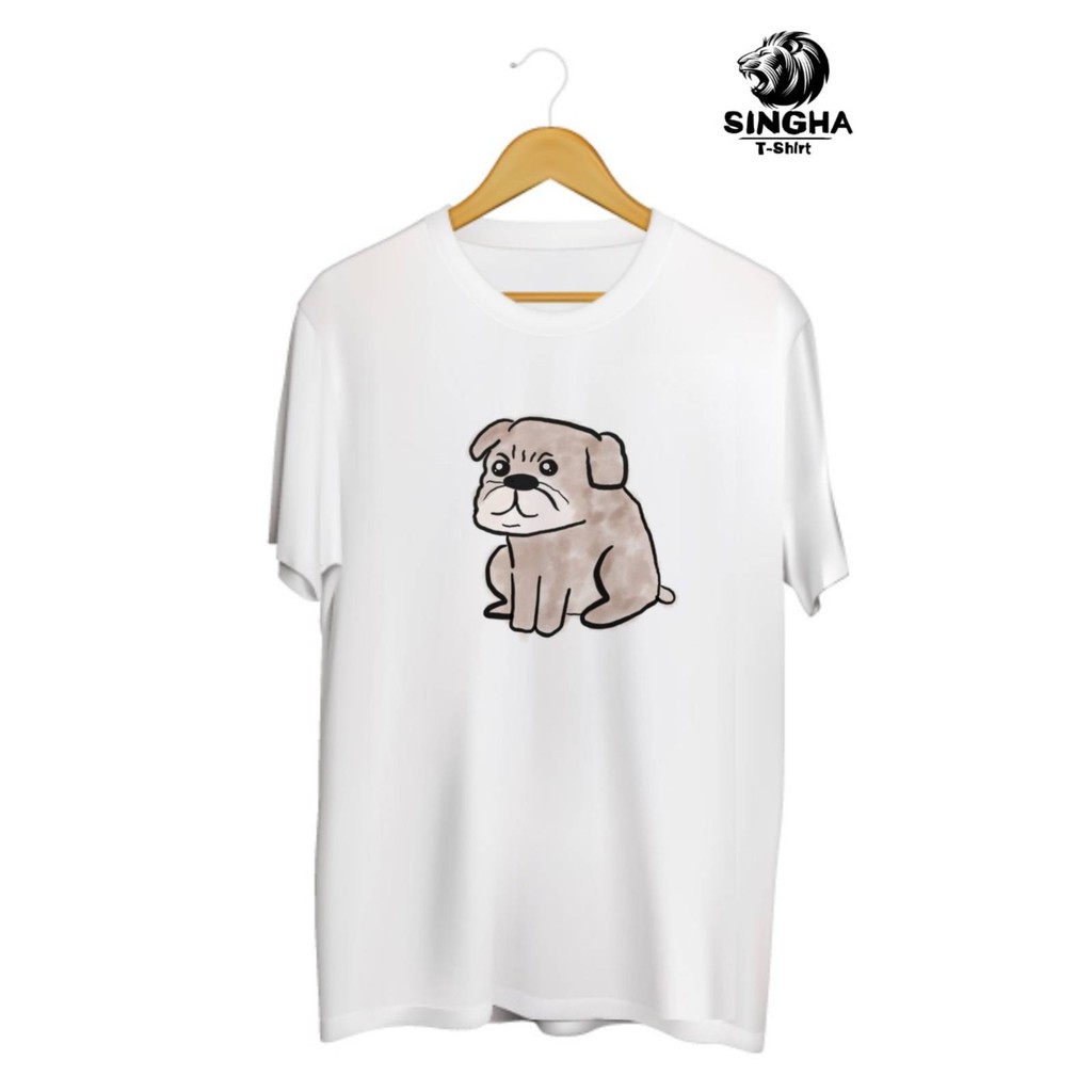 SINGHA T-Shirt เสื้อยืดสกรีนลายน้องหมาสุดน่ารัก
