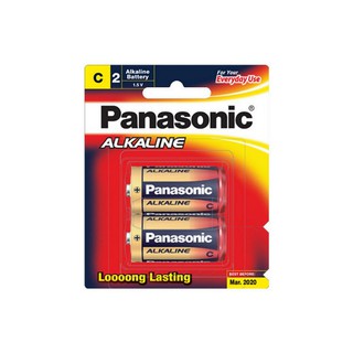 ถ่านอัลคาไลน์ C LR14T/2B PANASONIC | PANASONIC | LR14T/2B ถ่านไฟฉายและเครื่องชาร์จ งานไฟฟ้า วัสดุก่อสร้าง ถ่านอัลคาไลน์