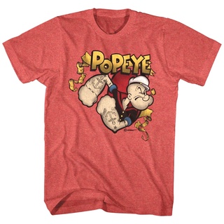 [100% Cotton] GILDAN เสื้อยืด พิมพ์ลายการ์ตูน Popeye The Sailor Bursting Through สไตล์วินเทจ สําหรับผู้หญิง